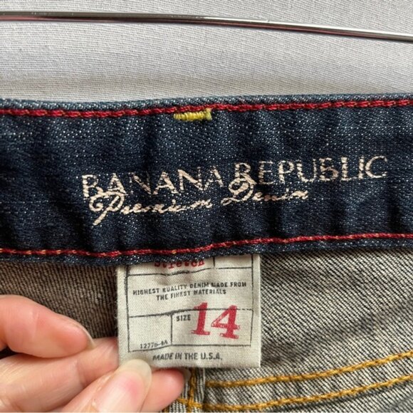 Vintage Banana Republic Premium Denim slim straight leg jeans Sz 14 - Picture 6 of 11